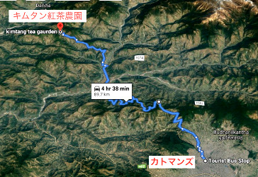 キムタン農園の地図