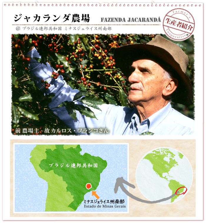 フェアトレード・オーガニック・コーヒーの産地紹介：ブラジル・ジャカランダ農場